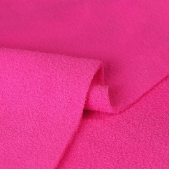 Ткань флис 2-х ст. TBY-0059-338.27 190 г/м? 100% ПЭ шир.150см цв.F338 неон розовый рул.25-27 кг Ткань флис 2-х ст. TBY-0059-338.27 190 г/м? 100% ПЭ шир.150см цв.F338 неон розовый рул.25-27 кг