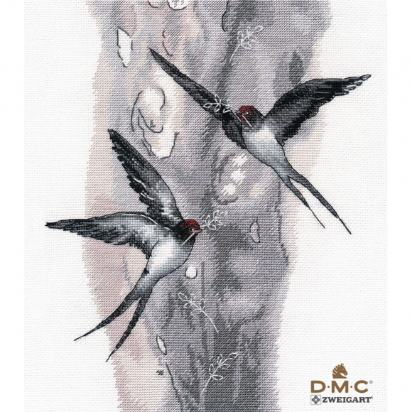 Набор для вышивания ОВЕН арт. 1408 Ласточки 22х27 см Набор для вышивания ОВЕН арт. 1408 Ласточки 22х27 см