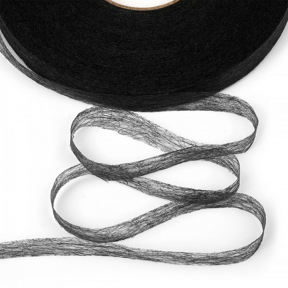 Паутинка Idealtex 10мм цв.черный 23 г/м? рул.100м