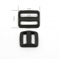 Пряжка двухщелевая арт.8826 20мм черный уп.2000шт Пряжка двухщелевая арт.8826 20мм черный уп.2000шт