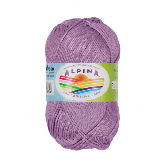 Пряжа ALPINA ANABEL (100% мерсеризованный хлопок) 10х50г/120м цв.058 св.фиолетовый