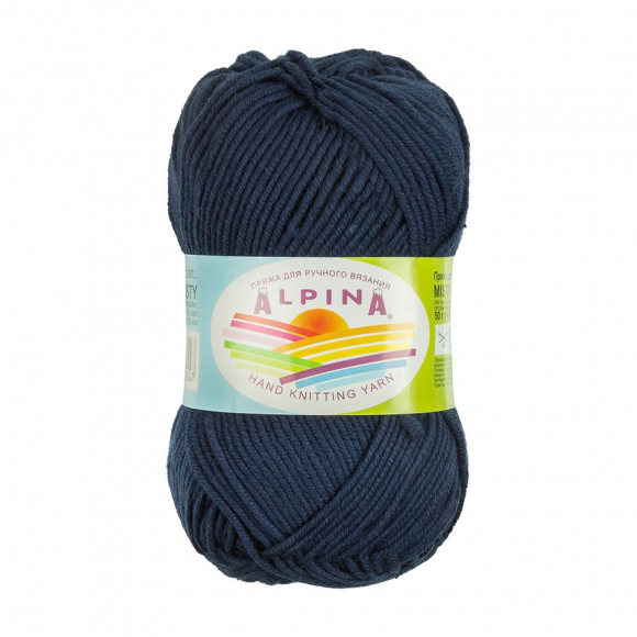 Пряжа ALPINA MISTY (70% хлопок, 30% шерсть) 10х50 г/105м цв.05 синий