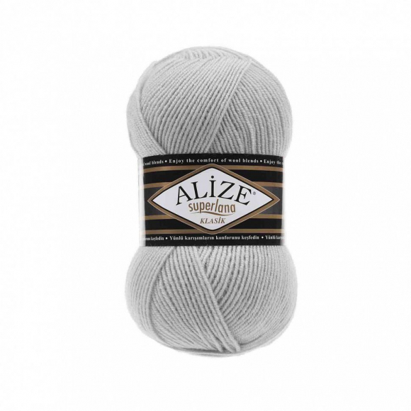Пряжа для вязания Ализе Superlana klasik (25% шерсть, 75% акрил) 5х100г/280м цв.168 слоновая кость
