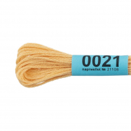 Нитки для вышивания Gamma мулине (0001-0206) 100% хлопок 24 x 8 м цв.0021 св.розово-желтый