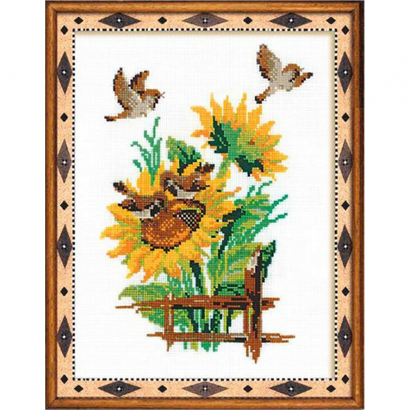 Набор для вышивания РИОЛИС арт.453 Воробьи 30х40 см