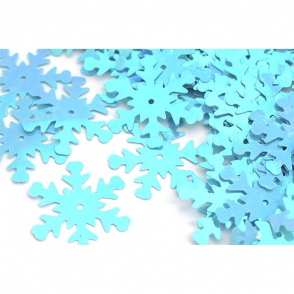 Пайетки россыпью арт.TBY-FLK526 25мм цв.017 голубой уп.50г