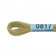 Нитки для вышивания Gamma мулине (0207-0819) 100% хлопок 24 x 8 м цв.0817 св.оливковый