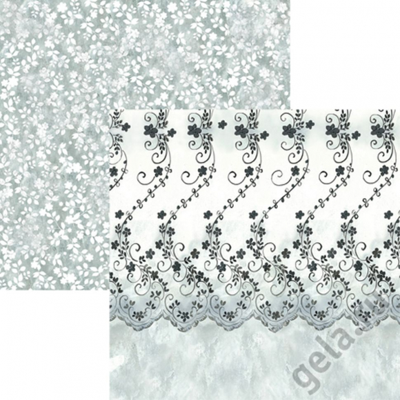 52795_Бумага двухсторонняя для скрапбукинга "Кружево"