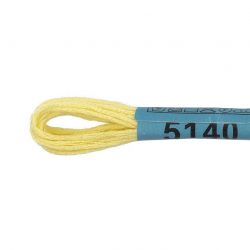 Нитки для вышивания Gamma мулине (3173-6115) 100% хлопок 24 x 8 м цв.5140 св.лимонный