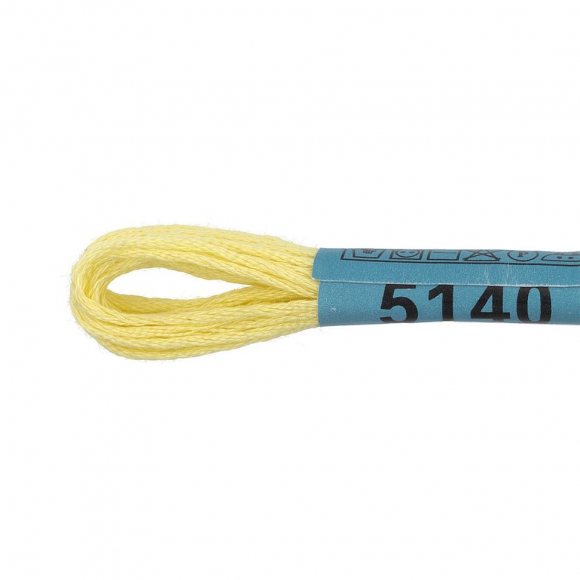 Нитки для вышивания Gamma мулине (3173-6115) 100% хлопок 24 x 8 м цв.5140 св.лимонный