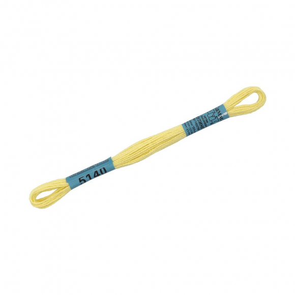 Нитки для вышивания Gamma мулине (3173-6115) 100% хлопок 24 x 8 м цв.5140 св.лимонный