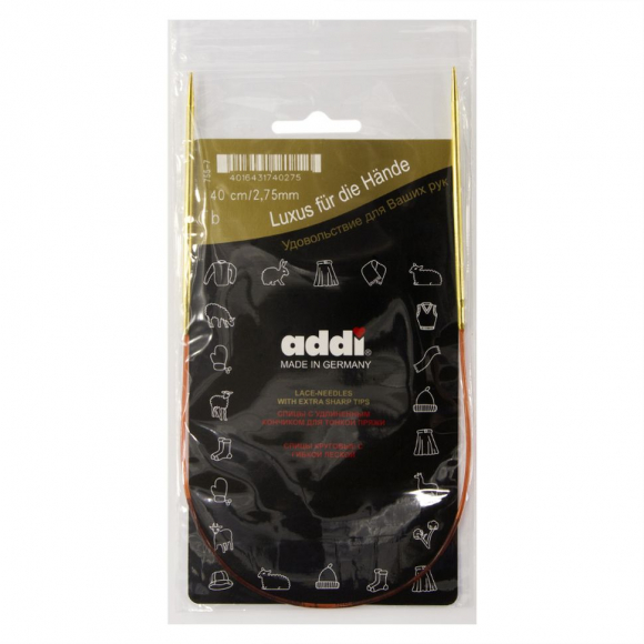 Спицы круговые позолоченные с удлиненным кончиком №2,75 40 см