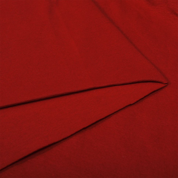 Ткань рибана  гл/крашеный, 215г/м?  95% хл 5%эласт  чулок 80-90см арт.ШН-215955-4 цв.красный рул.15-80м