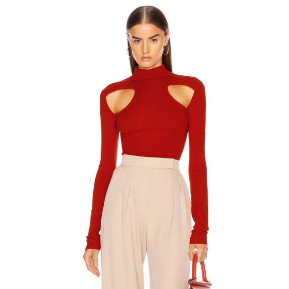 Ткань рибана  гл/крашеный, 215г/м?  95% хл 5%эласт  чулок 80-90см арт.ШН-215955-4 цв.красный рул.15-80м