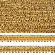 Тесьма TBY Шанель плетеная шир.12мм 0384-0016 цв.золото уп.18,28м