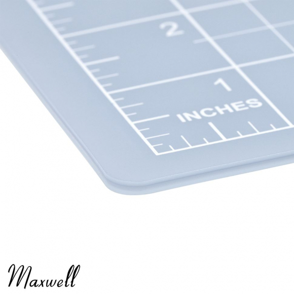 Коврик раскройный серый сверхпрочный 3мм 22*30см (A4) Maxwell premium двухсторонний трёхслойный