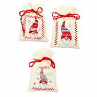 106092_Набор для вышивания мешочков (саше) "Рождественские гномы"