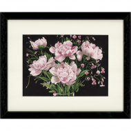 Набор для вышивания LANARTE арт.PN-0021224 Pink roses 46х37 см