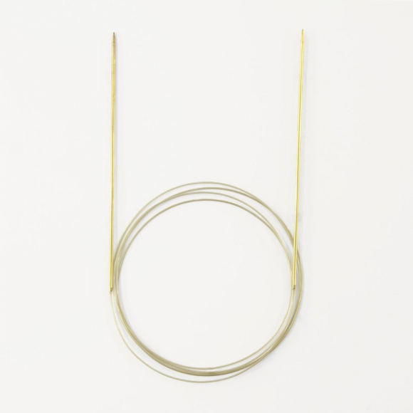 158170_Спицы круговые позолоченные с удлиненным кончиком, №1,75, 150 см