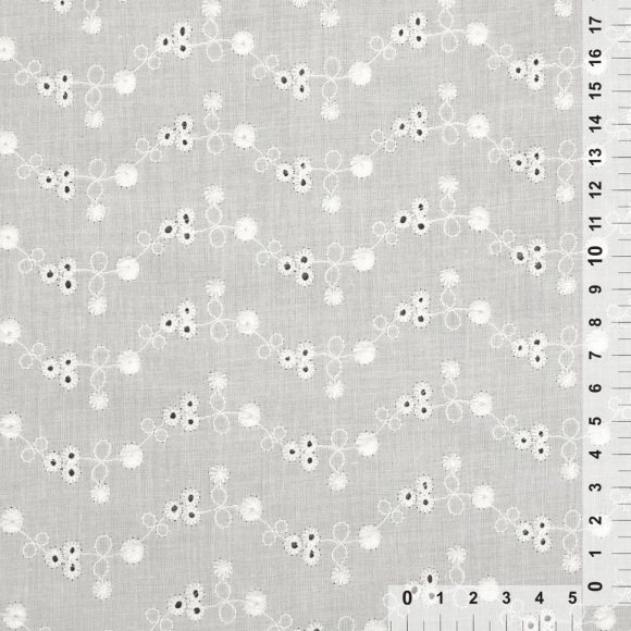 Ткань шитье TBY-Y1009-01 100г/м2 100% хлопок шир.150см цв.белый уп.3м