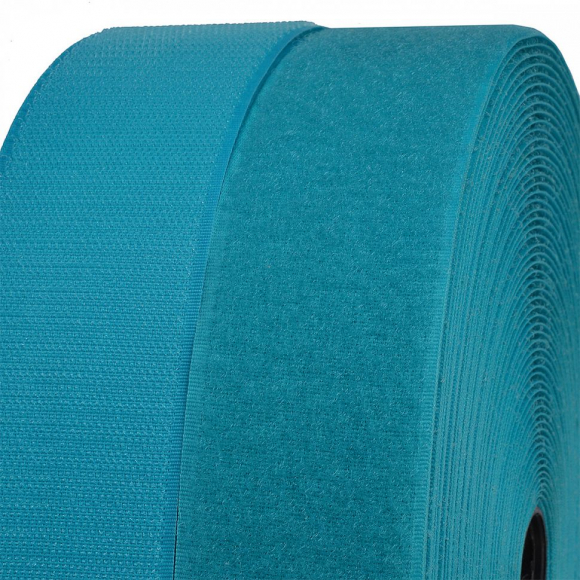 Лента липучка TBY пришивная кач.B шир.50мм цв.F189 (183) бирюза уп.25м (пара)