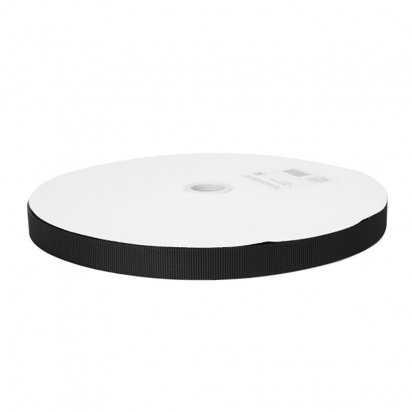 Лента крючок низкопрофильный TBY тип А шир.25мм цв.черный уп.50м