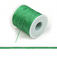 Шнур вощеный 1мм, 100% хлопок цв. 239 зеленый уп.100м