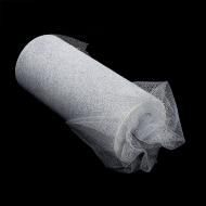 Фатин с глиттером, средней жесткости в шпульках,100% ПЭ, арт.TBY.C шир.150мм цв.D 06 серебро уп.22,86м Фатин с глиттером, средней жесткости в шпульках,100% ПЭ, арт.TBY.C шир.150мм цв.D 06 серебро уп.22,86м