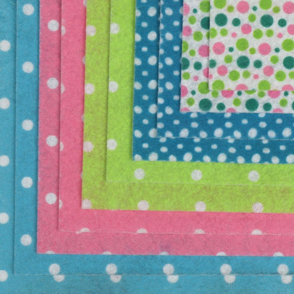 Набор листового фетра с декоративным принтом Magic 4 Hobby 1мм 20х30см арт.FLT-CPF2 уп.9 листов цв.ассорти