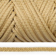 Шнур круглый полиэфир 06мм с наполнителем цв.155 молочный уп.100м