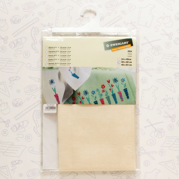 16200_Канва в упаковке Edinburgh 36 ct, 48 х 68 см, цвет №222