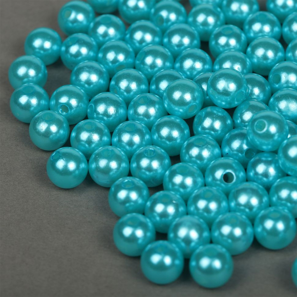 Бусины MAGIC 4 HOBBY круглые перламутр 10мм цв.099 яр.бирюзовый уп.50г (96шт) Бусины MAGIC 4 HOBBY круглые перламутр 10мм цв.099 яр.бирюзовый уп.50г (96шт)