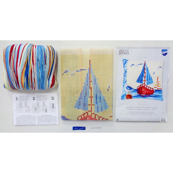 182402_Набор для вышивания подушки "Парусник"