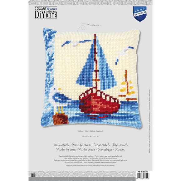 182402_Набор для вышивания подушки "Парусник"