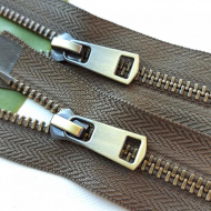 Молния мет. титан №5 антик два замка 75см D565 хаки