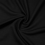 Ткань трикотаж Футер 2х нитка петля 70%пэ 25%вис 5%спан 220г 160см черный уп.3м