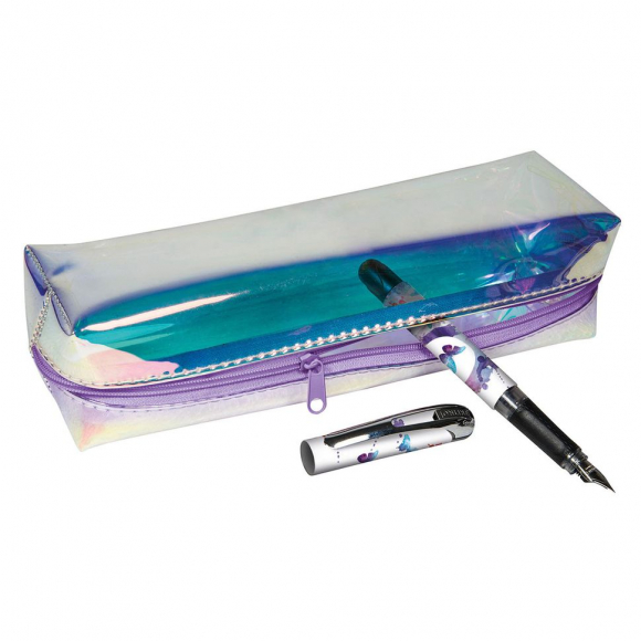 189611_Пенал для ручек "Pencil Case" на молнии, 22 х 7 х 7 см, пвх, цвет радужный