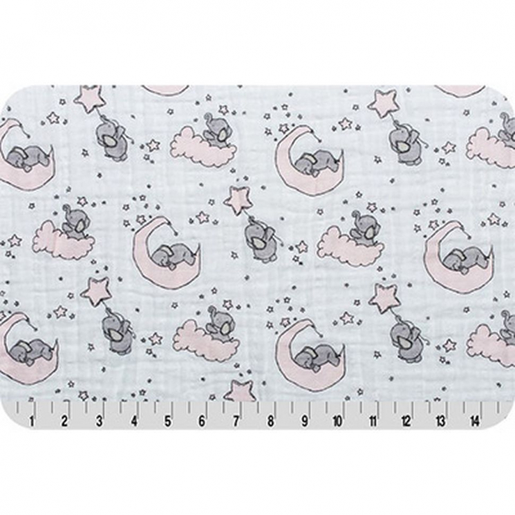Ткань для пэчворка PEPPY Embrace (марлевка) 120 г/м? 100% хлопок цв.emlittleone blush уп.100х125 см