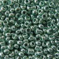 Бисер Preciosa №10, 5 г., цвет №18165 зеленый золь-гель металлик