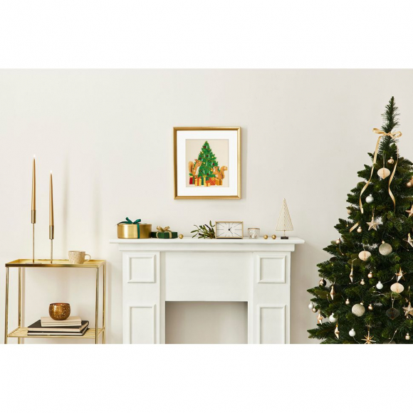 Набор для вышивания PANNA Живая картина арт. JK-2271 Бельчата украшают елку 19х17 см