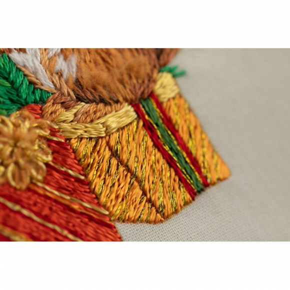 Набор для вышивания PANNA Живая картина арт. JK-2271 Бельчата украшают елку 19х17 см