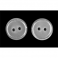 Пуговицы пластик TBY UF.266.B цв.прозрачный 18L-11мм, 2 прокола, 100 шт