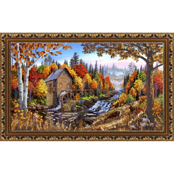 Рисунок на ткани (Бисер) КОНЁК арт. 9837 Природа 25х45 см