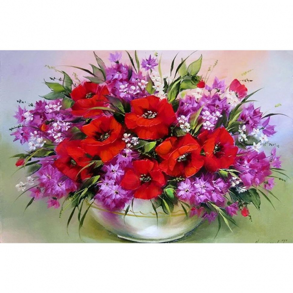 Картина стразами "Красочный букет" Картина стразами "Красочный букет"