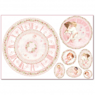 88531_Бумага рисовая "Часы для малышки"