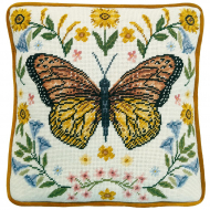 191452_Набор для вышивания подушки "Botanical Butterfly Tapestry"