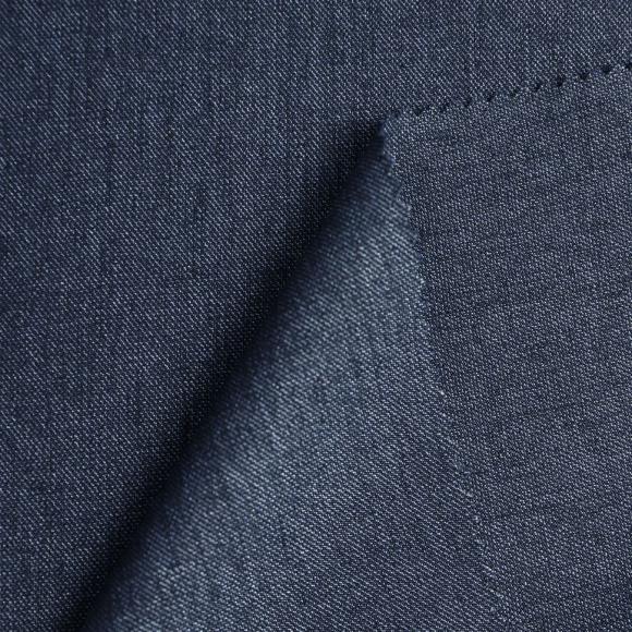 Ткань Джинс 213 г/м? 80% полиэстер, 15% вискоза, 5% спандекс шир.150 см арт.Р.18517.05 цв.05 синий уп.25м