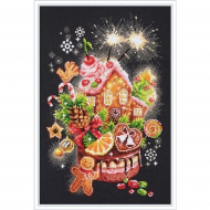 Набор для вышивания ЧУДЕСНАЯ ИГЛА PREMIUM арт.340-673 Сладкое Рождество 18х28 см