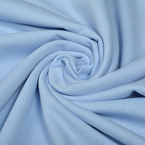 Ткань трикотаж Футер 2х нитка начес с лайкрой 190г опененд 100+100см небо 14-4121 уп.6м Ткань трикотаж Футер 2х нитка начес с лайкрой 190г опененд 100+100см небо 14-4121 уп.6м