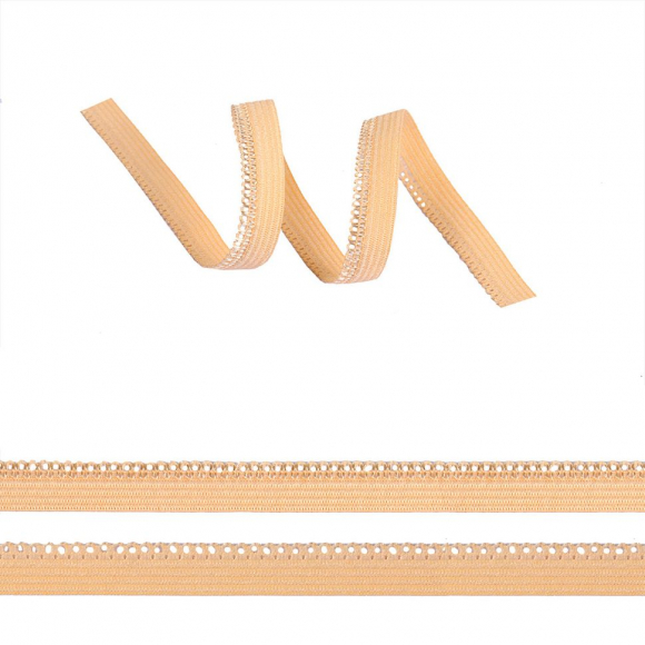 Резинка TBY бельевая ажурная 10мм арт.RB03180S цв.S180 бежевый песочный уп.100м